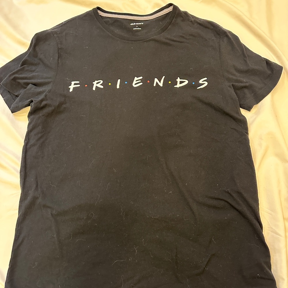 Old Navy Black Short Sleeve Tee Friends Logo